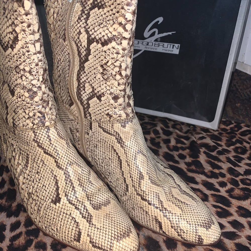 Georgio Brutini REAL Snakeskin Fashion Boots